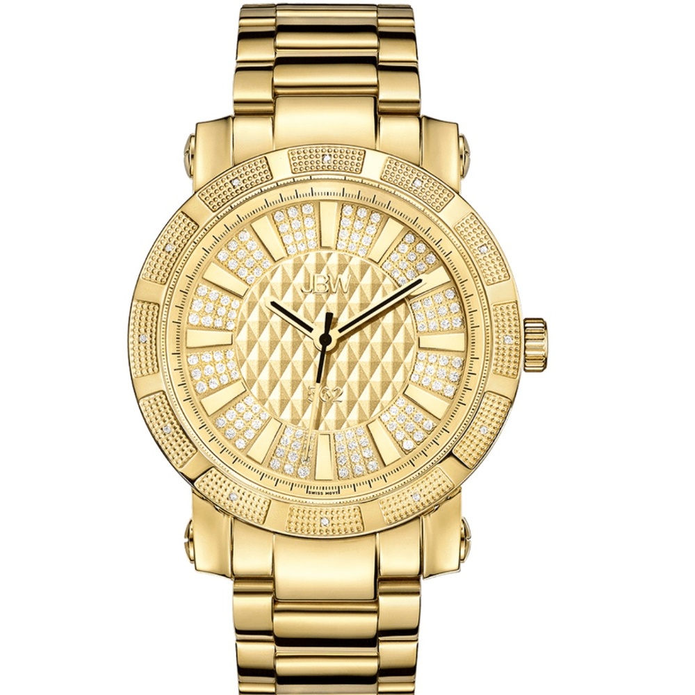 JBW Mens Gold Watch - 18k Gold Plated Steel - GREAT FOR FATHERS DAY